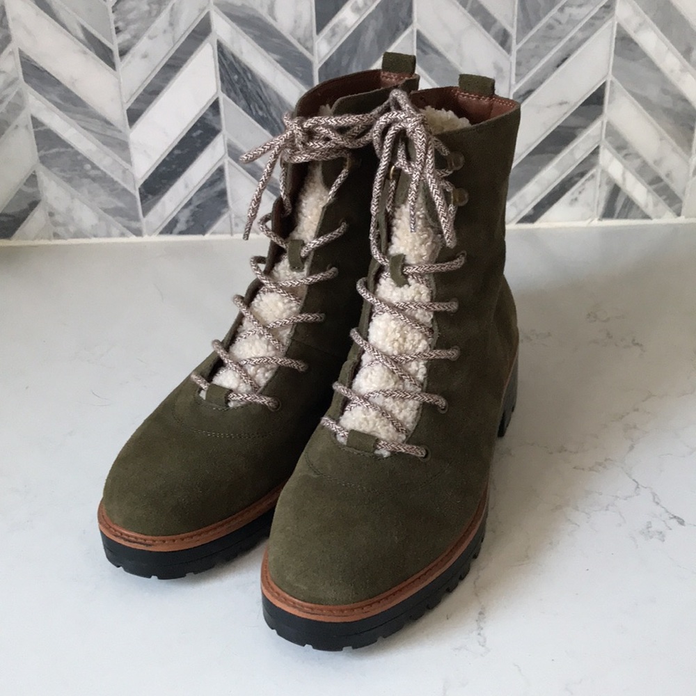 Marc Fisher Green Suede Izma bootie - Picture 5 of 9